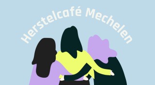 een illustratie van 3 mensen die elkaar omarmen
